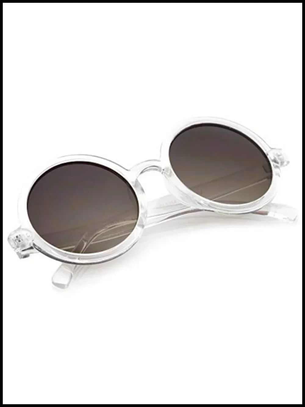 UV400 Vintage Horn Rimmed Round Retro Sunglasses